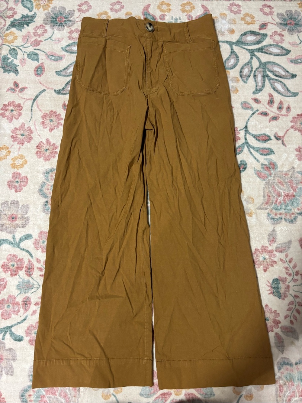 Anthropologie Wide-Leg Pants in Camel Brown